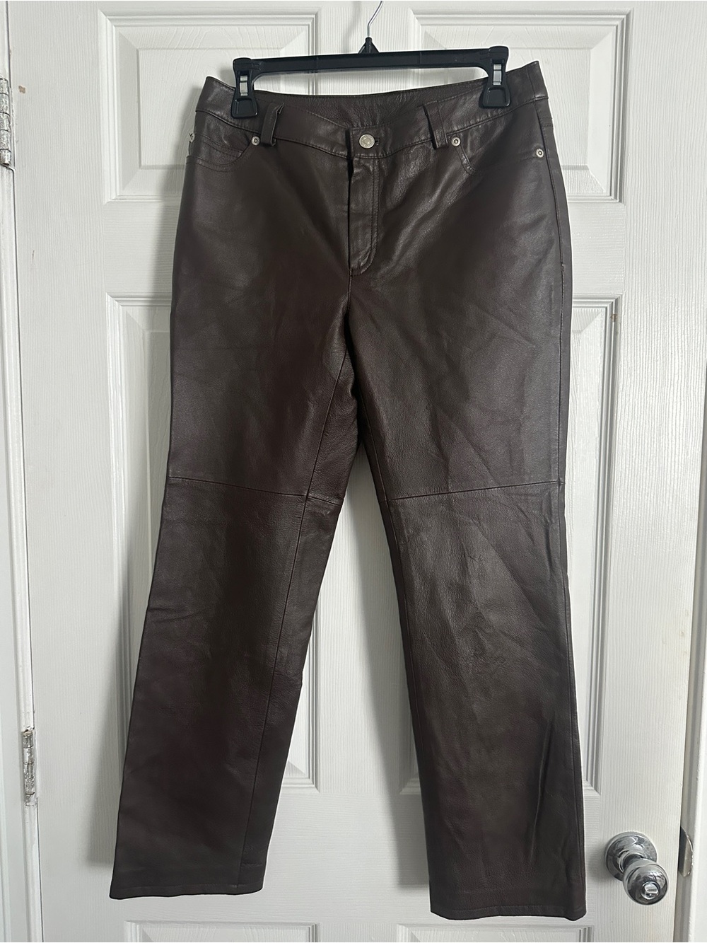 Newport News Brown Leather Trousers